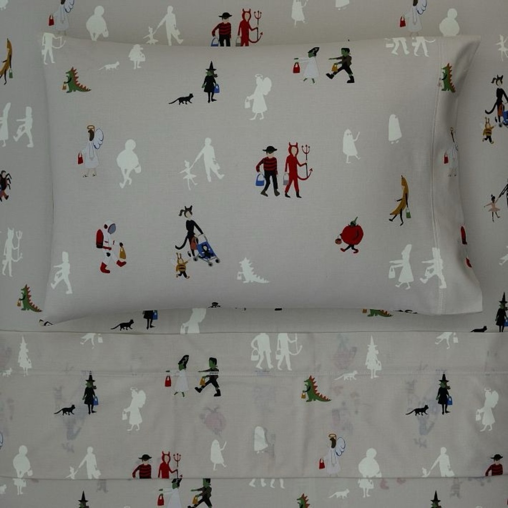 Trick or Treat Glow-in-the-Dark Twin Sheet Set -West Elm Kids